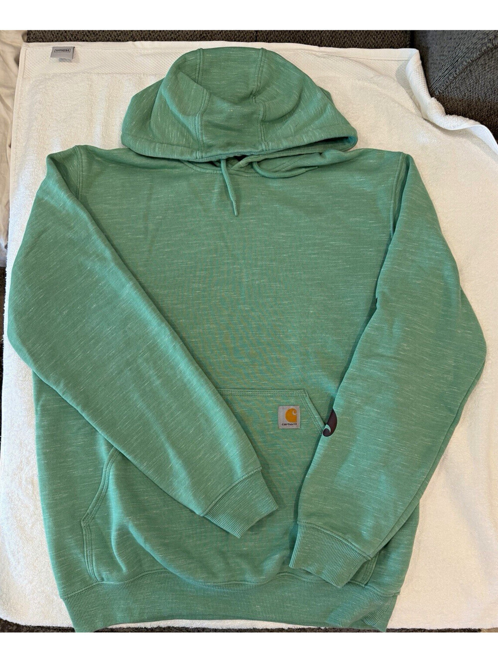 Carhartt Men's M Loose Fit Hoodie Mint Green Heather Pullover Sweatshirt 2022